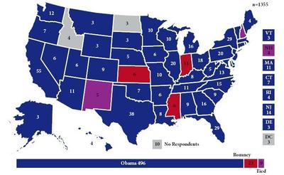 Electoral Map as Reported by The Crimson Student Poll Electoral Map as Reported by The Crimson Student Poll