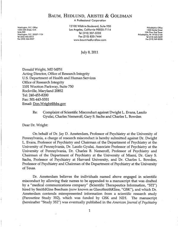Cover image for Document: Complaint Against Five Psychiatrists