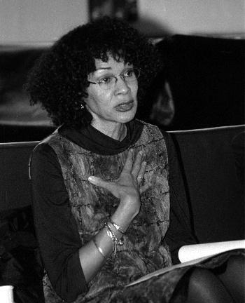 Author CANDACE ALLEN '71, also known as "Little Rattle," reads from her new novel on Jazz legend Valaida Snow.