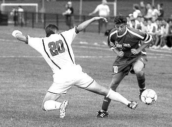 Cover image for Second Half Propels M. Soccer