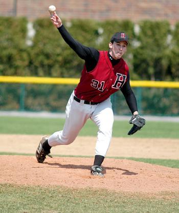 Sophomore MIKE MORGALIS pitched six strong innings and struck out seven for an 8-4 win in game one Saturday.