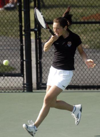Sophomore SUSANNA LINGMAN came back from a set down  to win her match 3-6, 7-5, 6-3 at No. 2 singles Saturday against Penn.
