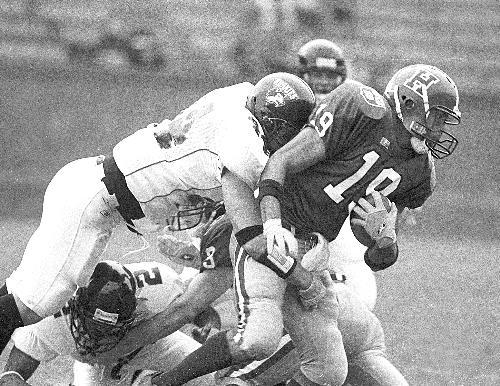 Senior wide receiver CARL MORRIS (19) signed as a free agent with the Indianapolis Colts less than an hour after the NFL draft ended.