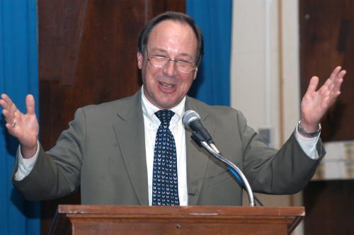 Dean of the College HARRY R. LEWIS ’68 accepts an award from the Harvard Foundation last night for his contributions to student life. The awards ceremony also honored nearly 40 students for efforts to foster multiculturalism on campus.