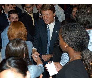 Sen. JOHN EDWARDS, D-N.C., came to Harvard last night to face Chris Matthews of MSNBC’s ‘Hardball’ and meet with students in Kirkland House.