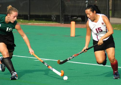 Sophomore forward BETH SACKOVICH scored two of the Crimson’s three goals in its shutout win over Columbia on Saturday.
