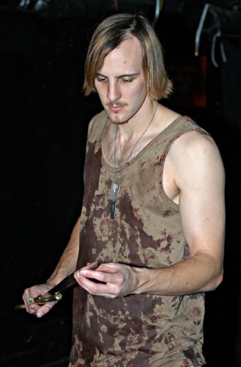 A scene from last weekend's production of Sophocles' Ajax in the Kronauer Space.