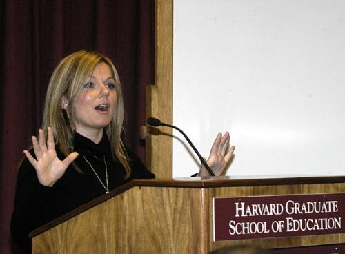 Former Spice Girl Geri Halliwell speaks about body image and eating disorders at the Harvard Eating Disorder Center’s annual event.