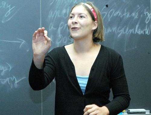 A student participates in the final round of competition for the Boylston Prize for Elocution yesterday.