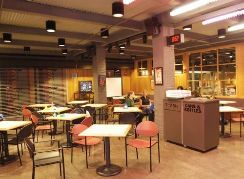 The new Loker Commons will feature performance space. Fly-by service will replace the Loker Grill at the main counter.