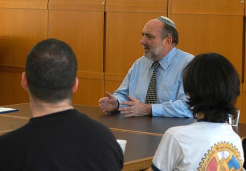 David Ellenson, the president of Hebrew Union College-Jewish Institute of Religion speaks at the Harvard Hillel’s talk on “Same-Sex Marriage in the Jewish Tradition”.