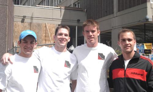 Matt L. Siegel ’05, Jeff N. Surette ’05 ,Sam E. Wiggin ’05 and Daniel I. Zaccagnino ’05 (L-R)