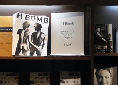 H Bomb Magazine went on sale at the Harvard Coop yesterday, but was mistakenly labeled as a publication of the Harvard Lampoon,” the semi-secret Sorrento Square social organization that used to occasionally publish a so-called humor magazine.