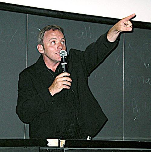 Dennis Lehane, author of the 2001 novel Mystic River, which was adopted for the award-winning 2003 film of the same name, talked about the writing process to an audience of hundreds in the Science Center Tuesday.