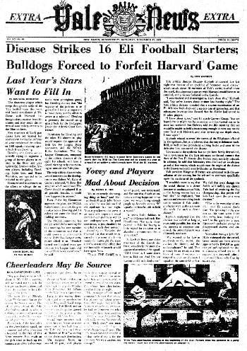 The front page of the fake Yale Daily News printed by Crimson staffers for the 1969 Harvard-Yale Game