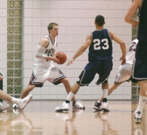 Senior Kevin Rogus and the men's basketball team shot over 50 percent from behind the arc in their 85-75 win over Northeastern.