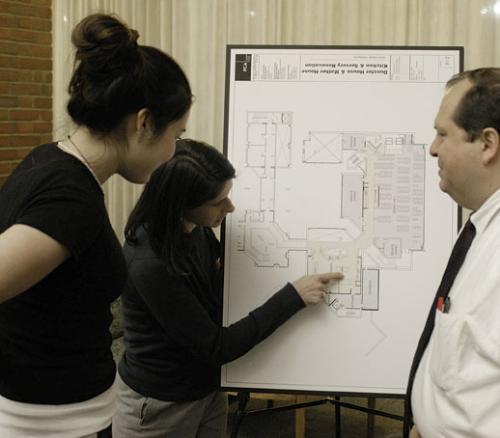 During dinner hours in Mather last night, design team members revealed plans for the house’s dining hall renovations, set to be completed this summer.