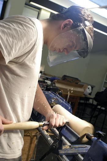Mather House offers a weekly course in wood-turning, which is possibly the new Zen.