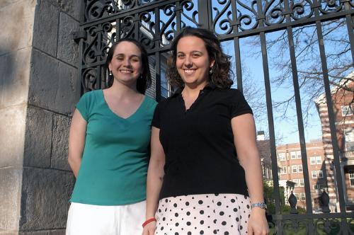 Senior Gift Co-Chairs Kaitlin P. Gallo '05 and Stephanie N. Kendall '05 are energizing the campus to give back to Harvard.