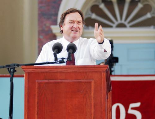 Meet The Press host Tim Russert address the Class of 2005 in Class Day exercises Wednesday.