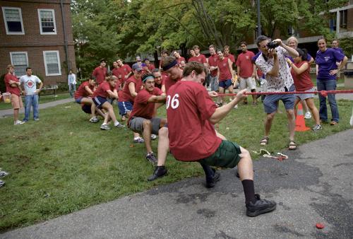 seniors vie against juniors in field day in quincy courtyard