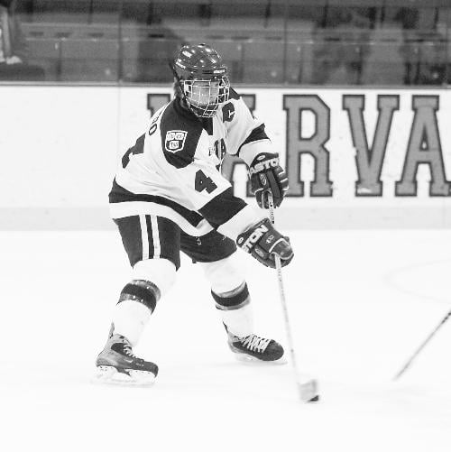 In her four years with the Crimson, defenseman Angela Ruggiero ’02-’04 was first-team All-American every season, took home the Patty Kazmaier Award for top player in the nation after her senior campaign, and led the team to a 109-13-5 record.
