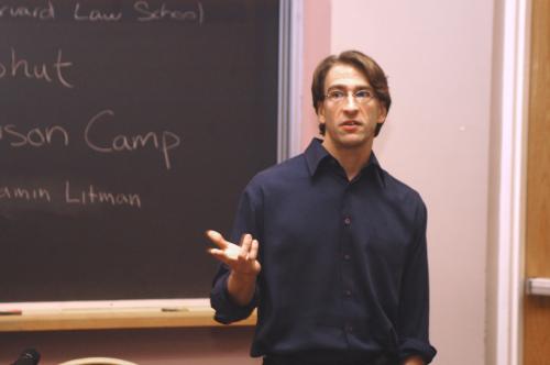 At the Kennedy School of Government yesterday evening, author Brandt Goldstein discusses his new book “Storming the Court,” about a group of Yale Law School students’ 1992 legal effort to free Haitian refugees detained by the United States government at G