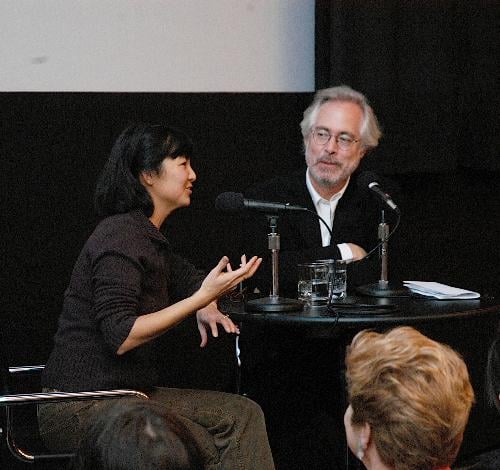 Architect Maya Lin, known for the Vietnam Veterans Memorial, discusses her most recent work with Bass Professor Louis Menand in the Carpenter Center.