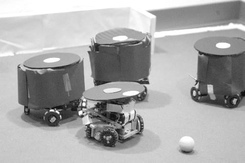 Harvard’s Robo-Striker, pictured here, has talked to scouts from Liverpool FC and Real Madrid.