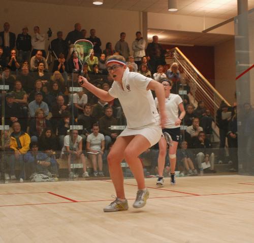 In her match against Yale’s Michelle Quibell, No. 1 Lily Lorentzen was up by two games when Quibell retired to rest her hamstring for the follow day’s match—after the Bulldogs had already clinched the win.