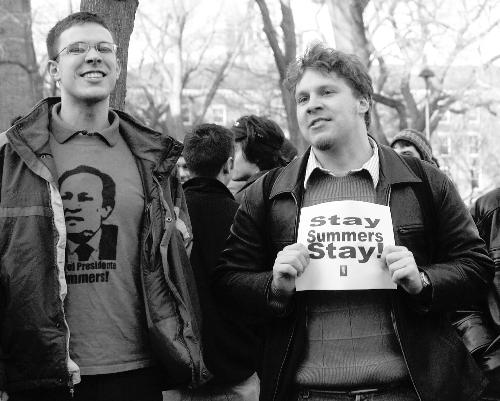 Summers supporters came out in droves last month for high-fives with the president when he announced his resignation.