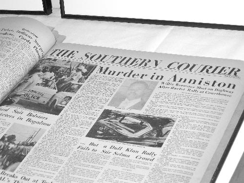 The Courier editors typeset each page by hand for the weekly six-page paper. 