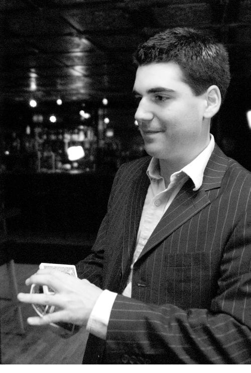 Don’t call him a prop-comic: Harrison R. Greenbaum ’08 mixes in magic.