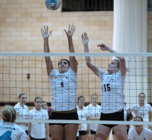 Junior Mimi Hanley recorded 11 kills and eight blocks, leading the charge in the fourth game of the Crimson’s victory over Columbia. 