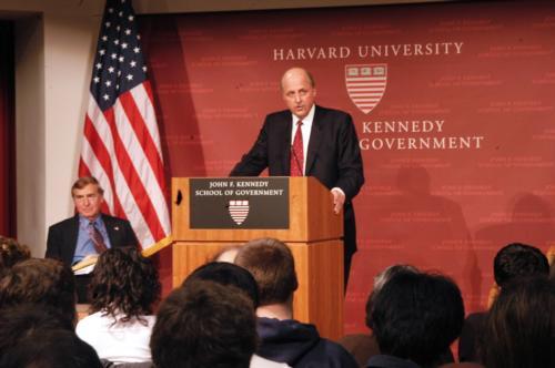 Director of National Intelligence John Negroponte discussed global security
challenges at the Institute of Politics on Friday afternoon.