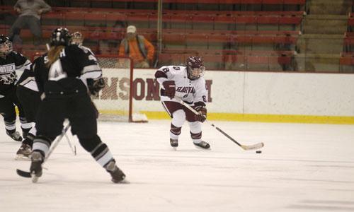 Junior defender Caitlin Cahow played for the United States in the Olypmics, as did teammate Julie Chu. The Crimson and the Big Green have a total of seven Olympians from the U.S. and Canadian teams. Harvard looks to get revenge for a 3-1 loss at Dartmouth