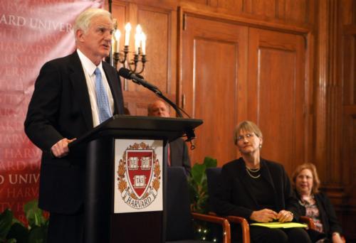 Passing the torch: Faust will take over from Interim President Derek C. Bok.