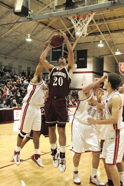 Junior forward Brad Unger, shown in previous action, wrapped up his breakout basketball campaign with 12 points in New York.