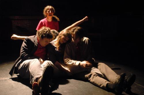 The cast of “The Secret Lives of Umbrellas” brought a uniquely absurdist play, written by Jessica S. Benjamin ’07, to the Adams House Pool Theatre.
