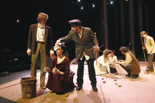 The cast of ‘The Three Lives of Lucie Cabrol’ performs through April 14.