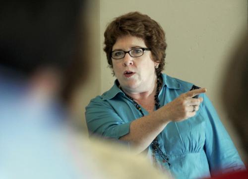 Marilee Jones, who resigned today as MIT's dean of admissions, in a July 2006 photo. She admitted to misrepresenting her degrees on her resume.