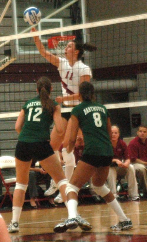 Captain Suzie Trimble had a solid tournament for the Crimson, including a match-high 13 kills in a 3-1 victory over Hartford. However, the Crimson dropped its Ivy opener against Dartmouth, falling, 3-0, on Friday night. Harvard will seek revenge against t