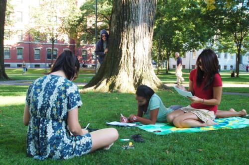  A frosh enjoys her natural habitat
