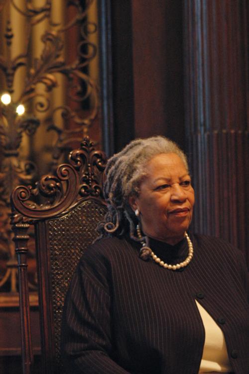 Toni Morrison reads yesterday afternoon in Memorial Church as a part of the events kicking off University President Drew G. Faust’s installation.