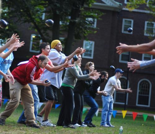 The water balloon toss: where getting all wet is a bad thing.