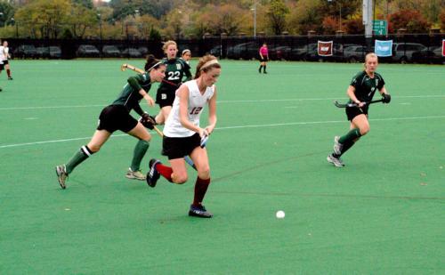 Freshman back Maggie McVeigh propelled the Crimson to a 3-1 victory over Dartmouth on Saturday afternoon at Jordan Field, recording a goal and an assist in the victory. With a win next week, Harvard can clinch second place in the Ivy League—and possibly a
