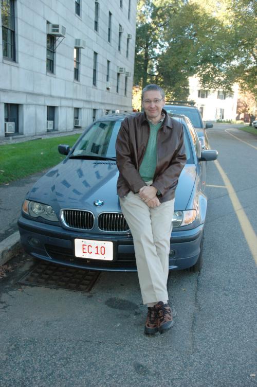 N. Gregory Mankiw, who teaches the introductory economics course, owns a BMW with a fitting vanity plate. He says he’ll pass it on to Ec 10’s next head.