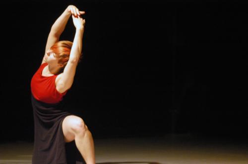 A member of the Harvard-Radcliffe Dance Company performs in Friday evening’s Adams House Pool Theatre show, ‘Off the Page.’