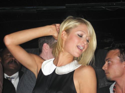 Paris Hilton displays some of her dance moves while hitting the Boston nightclub Rumor yesterday evening.