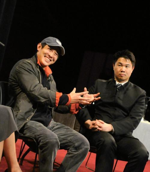 Jet Li discusses Wushu in the White House, Hong Kong cinema, and his foundation yesterday afternoon at the Loeb Drama Center as part of IMUSE’s “Shaolin Meets Hollywood: A Conversation with Jet Li and Chinese Students.”